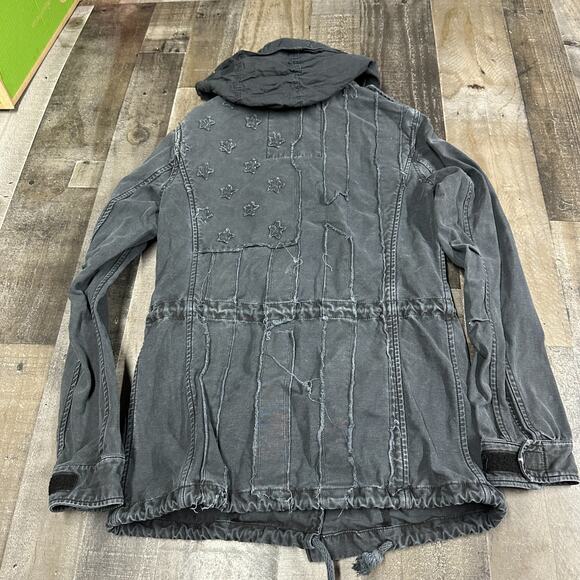 Ralph Lauren Denim & Supply Jacket Military M-65 USA Flag Graphite RARE XS - Picture 5 of 13